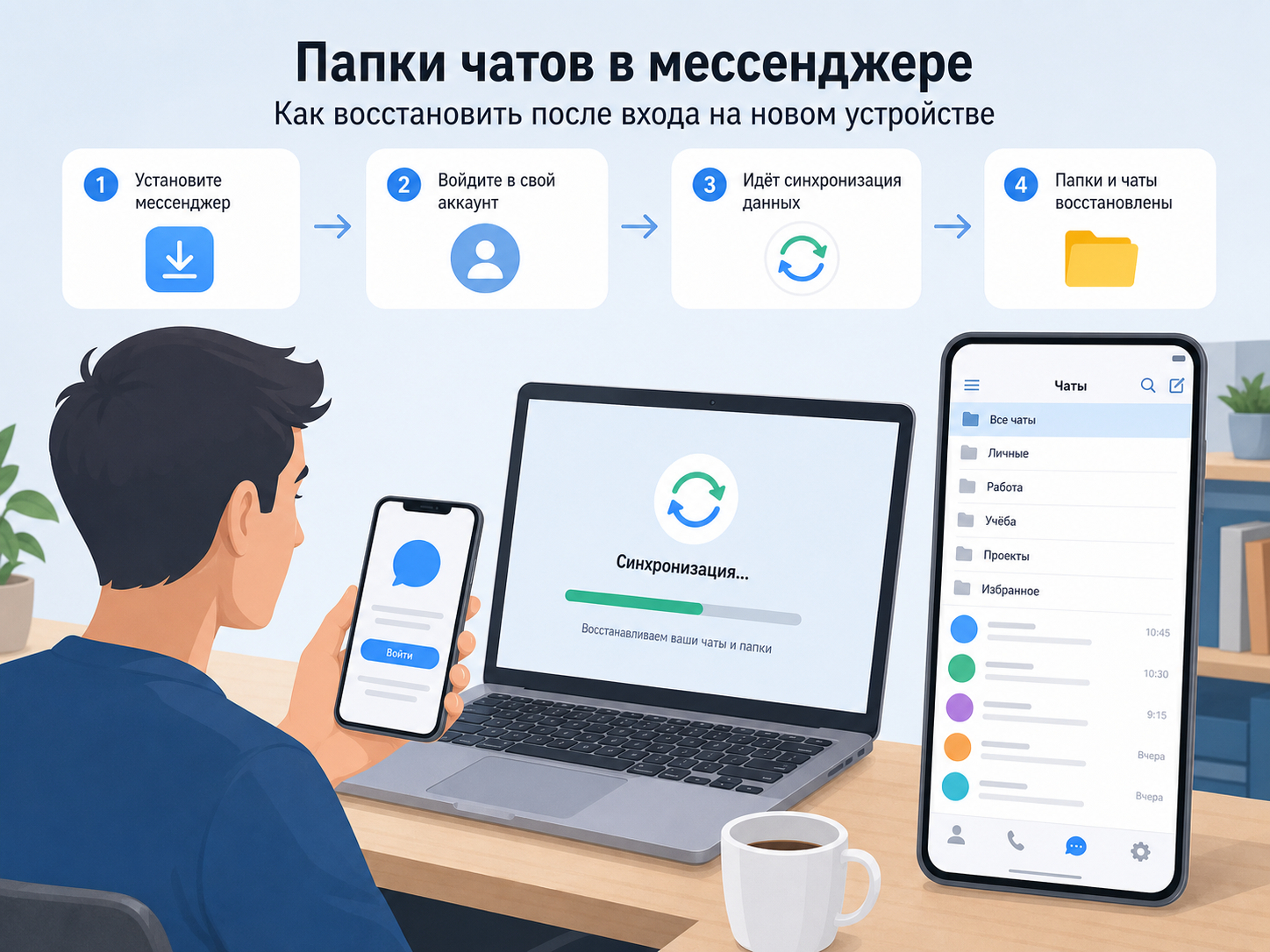 Как разложить чаты и каналы по папкам в Телеграме?